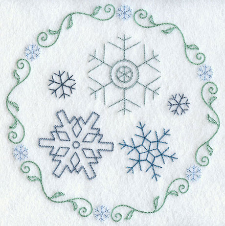 Vintage Snowflakes Circle