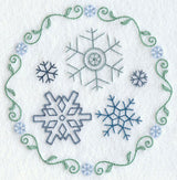 Vintage Snowflakes Circle