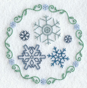 Vintage Snowflakes Circle