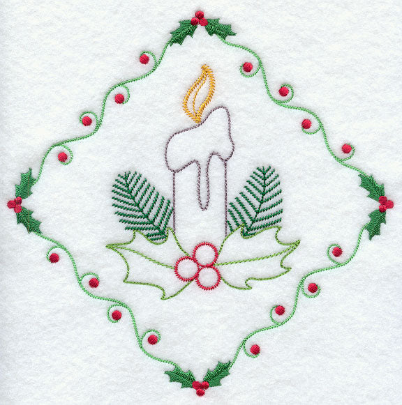 Vintage Candle and Holly