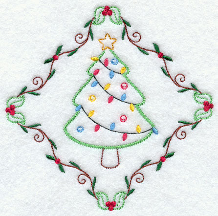 Vintage Christmas Tree Diamond