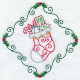 Vintage Stocking and Holly
