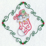 Vintage Stocking and Holly