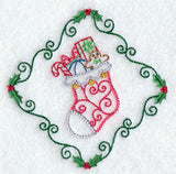 Vintage Stocking and Holly