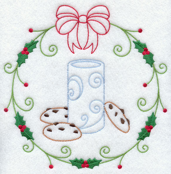 Vintage Christmas Cookies and Milk