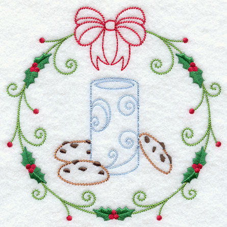 Vintage Christmas Cookies and Milk