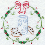 Vintage Christmas Cookies and Milk