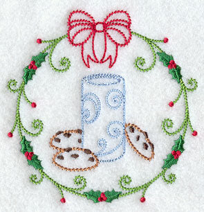 Vintage Christmas Cookies and Milk