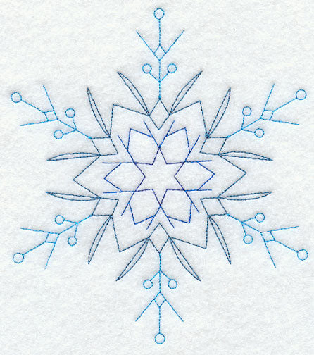Star Snowflake (Redwork)