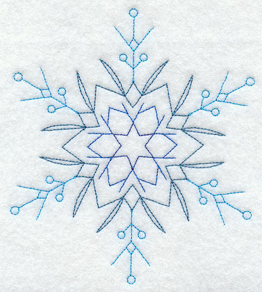 Star Snowflake (Redwork)