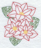 Poinsettia Bouquet (Redwork)