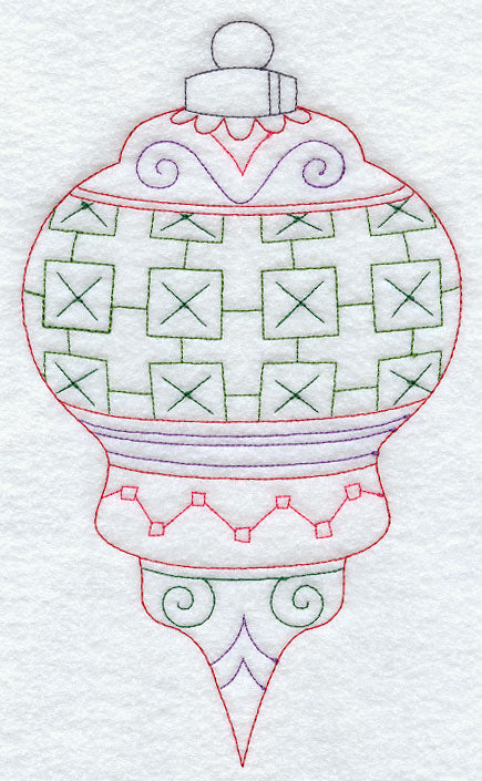 Bright Ornament (Redwork)