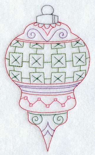 Bright Ornament (Redwork)