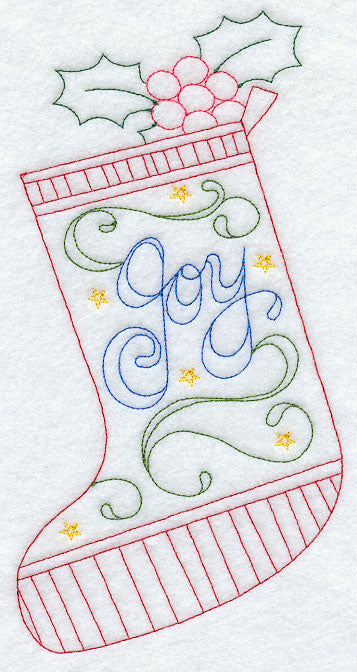 Joy Stocking (Redwork)