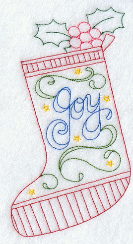 Joy Stocking (Redwork)