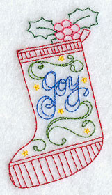 Joy Stocking (Redwork)