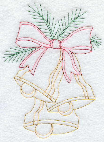 Bells and Bow (Redwork)