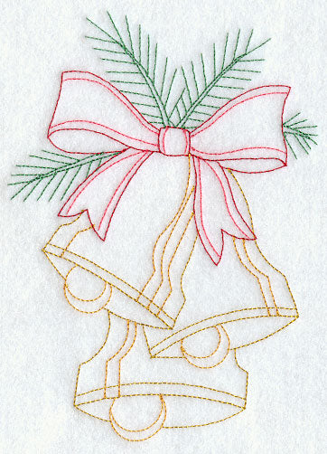 Bells and Bow (Redwork)