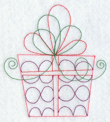 Beribboned Gift (Redwork)