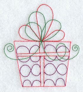 Beribboned Gift (Redwork)