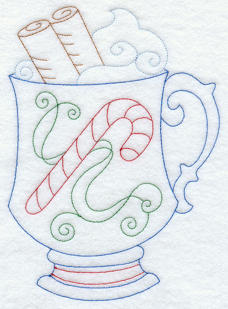 Hot Cocoa (Redwork)