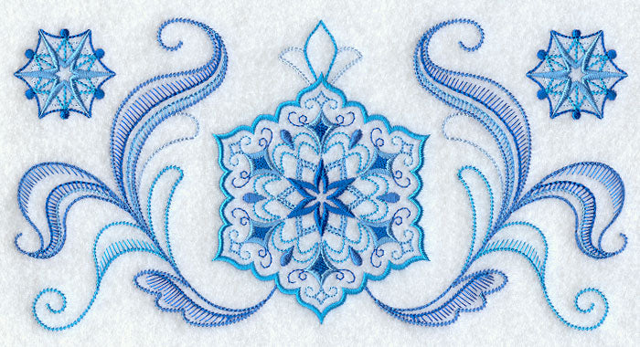 Starry Snowflake Border