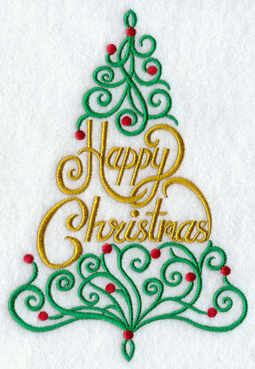 Ornate Happy Christmas Tree
