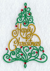 Ornate Happy Christmas Tree