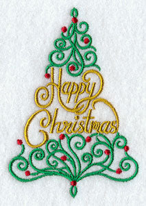 Ornate Happy Christmas Tree
