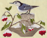 Nuthatch on a Winter Fencepost