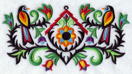 Wycinanki Feathers - Birdhouse and Birds