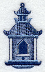 Blue Willow Feathers - Birdhouse