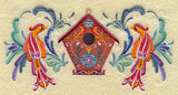 Rosemaling Feathers - Birdhouse and Birds