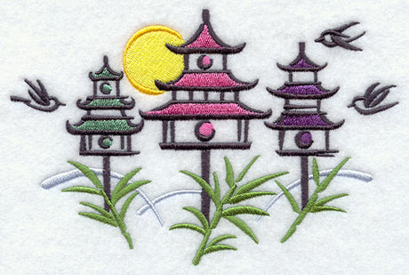 Brushstroke Feathers - Birdhouse and Birds