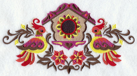 Suzani Feathers - Birdhouse and Birds