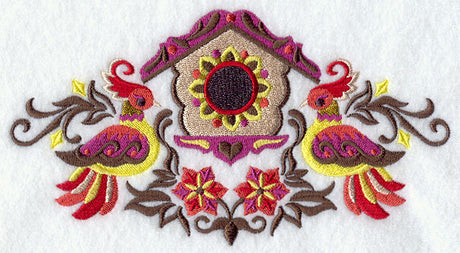 Suzani Feathers - Birdhouse and Birds