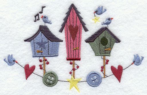 Country Feathers - Birdhouse and Birds