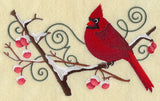Cardinal and Winter Branch Spray