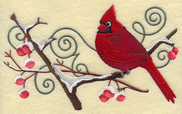 Cardinal and Winter Branch Spray