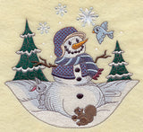 Old Time Snowman and Friends