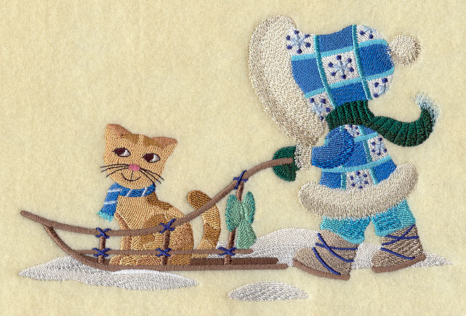 Winter Sled Sunbonnet Sue