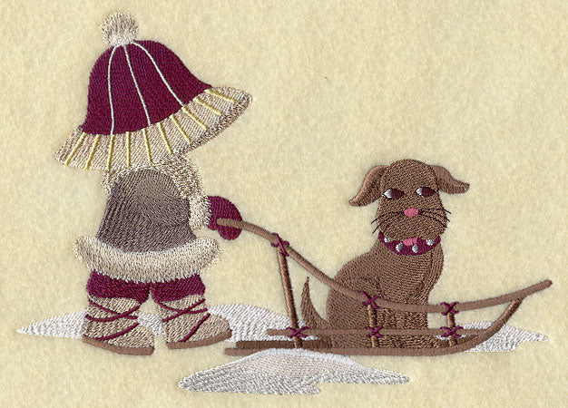 Winter Sled Fisherman Fred