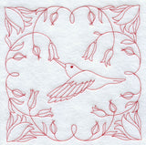 Hummingbird Delight (Redwork)