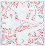 Hummingbird Delight (Redwork)