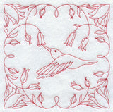 Hummingbird Delight (Redwork)
