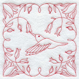 Hummingbird Delight (Redwork)