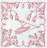 Hummingbird Delight (Redwork)