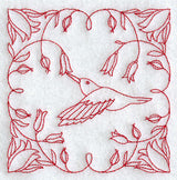 Hummingbird Delight (Redwork)