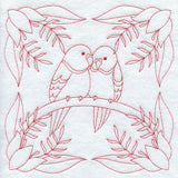 Parakeet Love (Redwork)