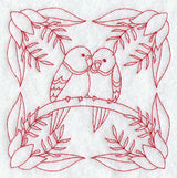 Parakeet Love (Redwork)